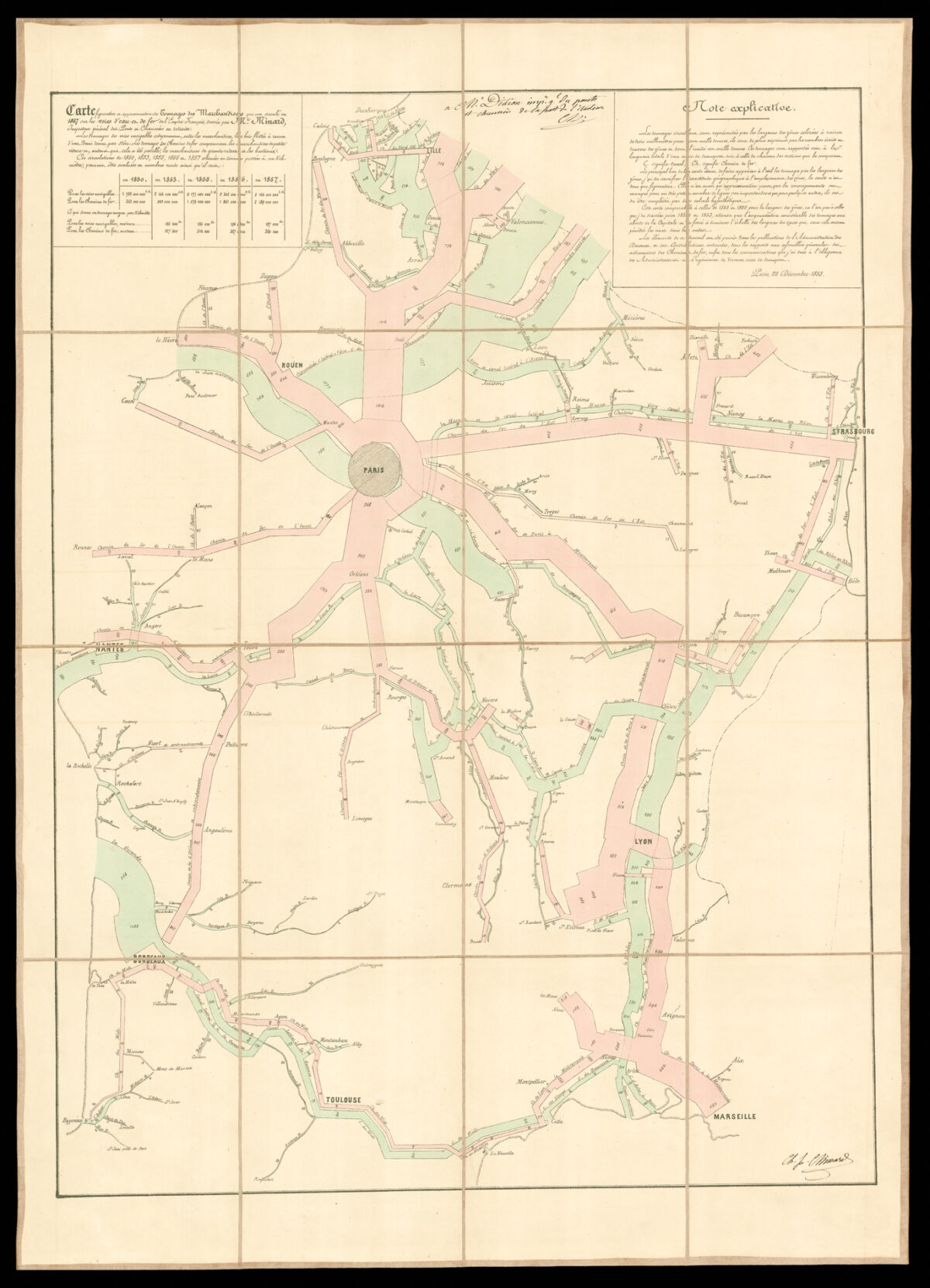 MINARD, Charles Joseph [Statistical Maps].