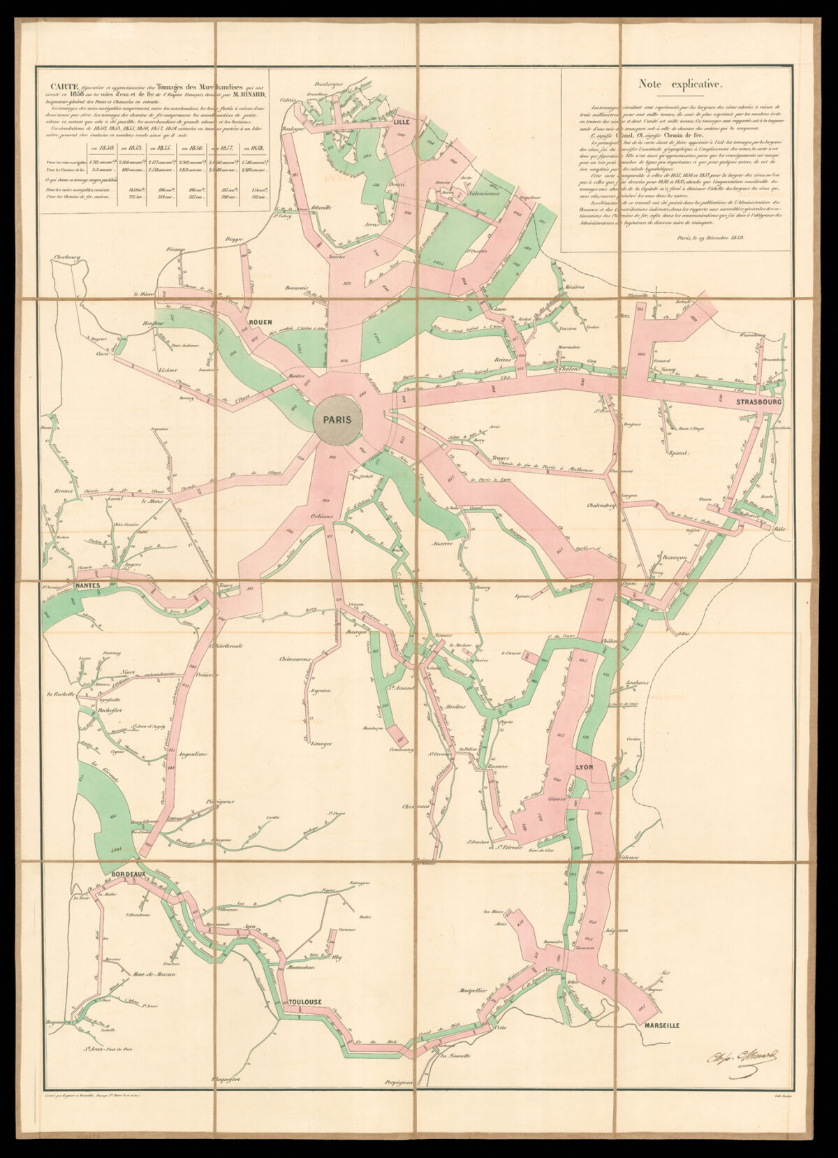 MINARD, Charles Joseph [Statistical Maps].