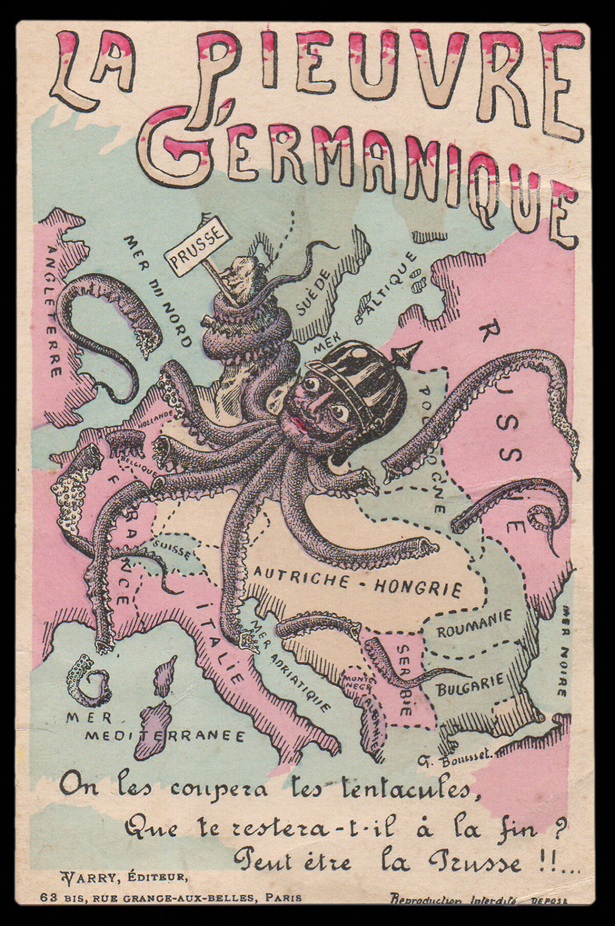 CHANNEL, Edmond La Pieuvre Germanique. [The German Octopus].