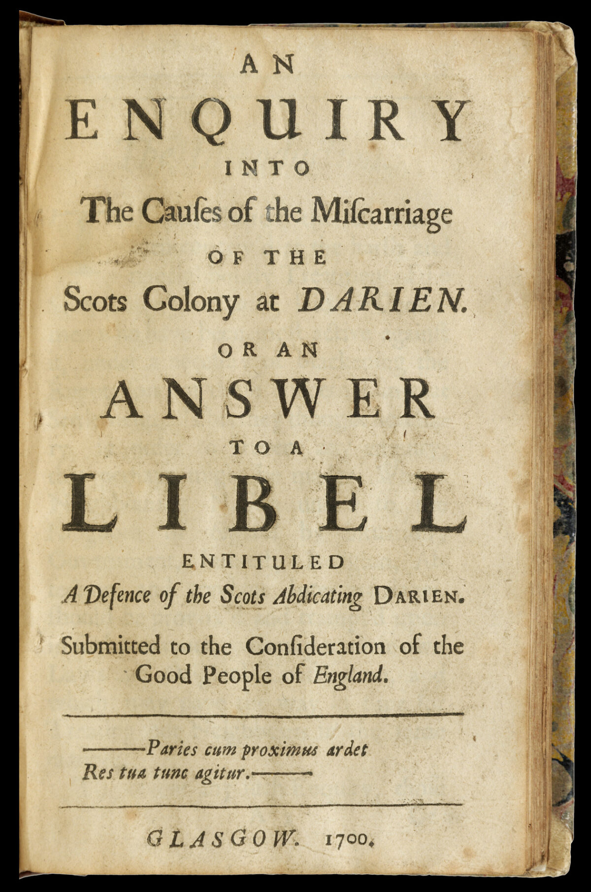 [FLETCHER, Andrew; et al]. A Defence of the Scots Settlement at Darien...