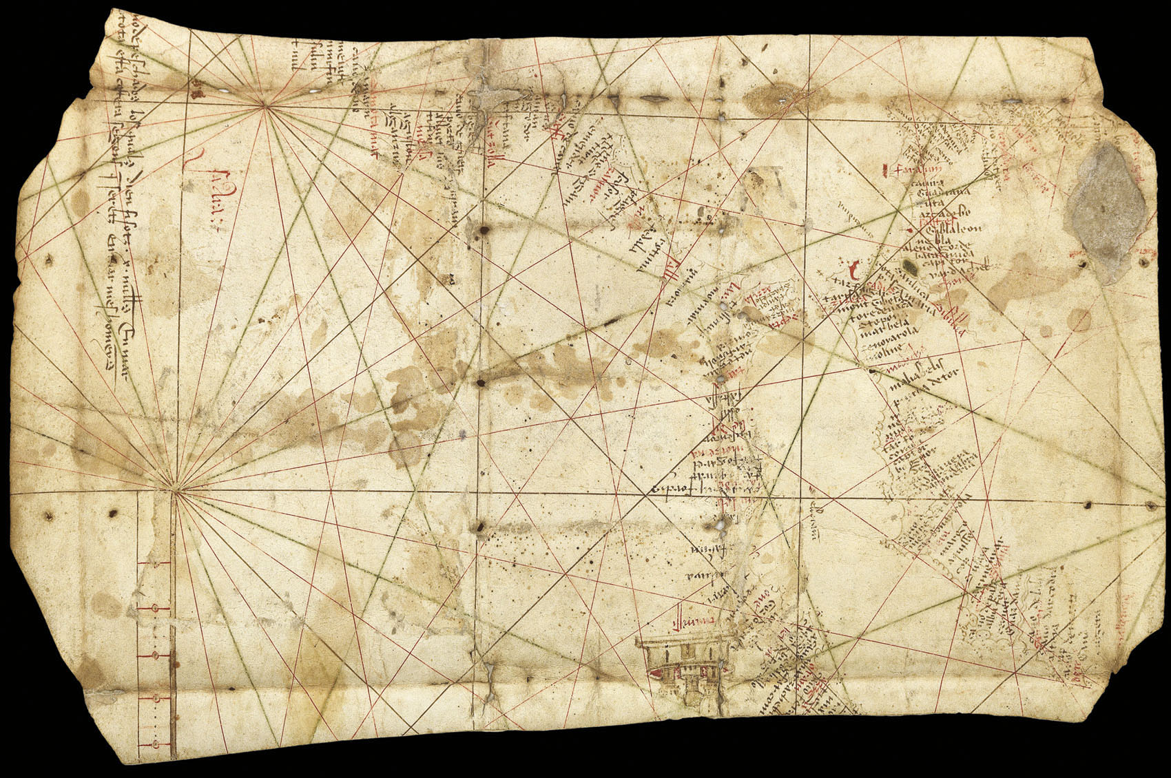 [?Soler, Guillem (fl1368-1402)] [Portolan chart fragment]