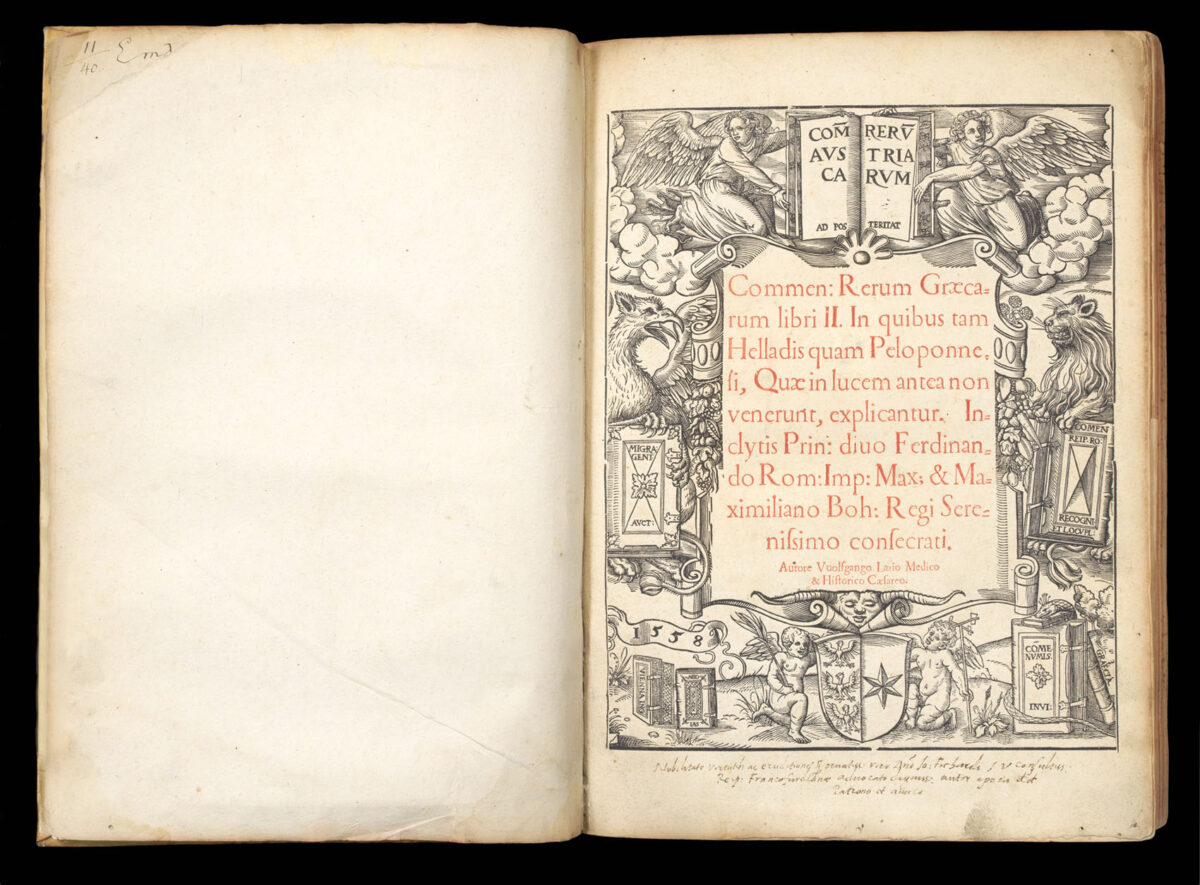 LAZIUS, Wolfgang Comment[arium] rerum Graecarum libri II