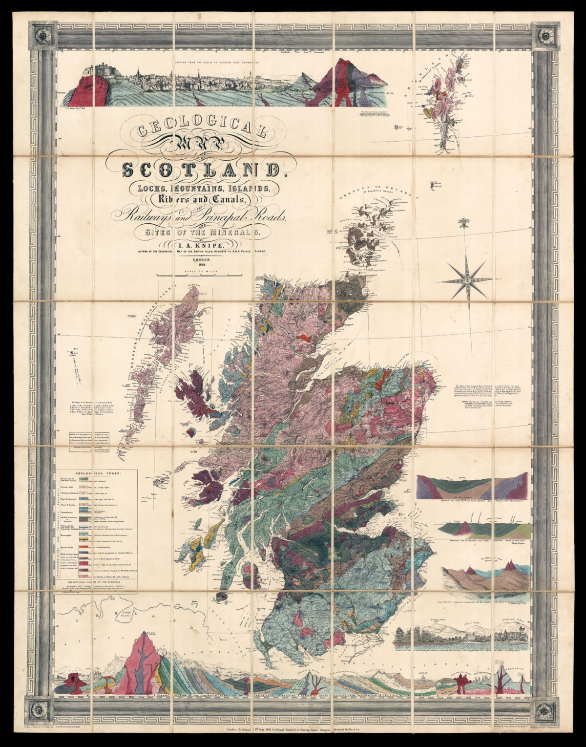 KNIPE, J[ames] A. Geological Map of Scotland,