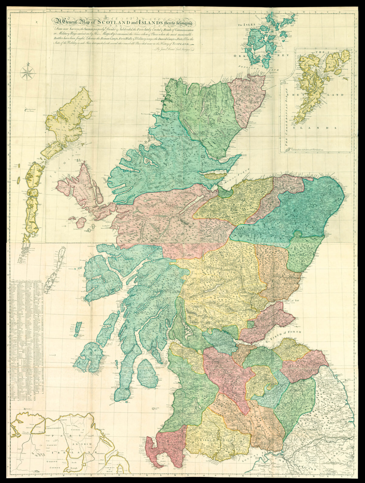 DORRET, J[ames] A General Map of Scotland and Islands thereto belonging