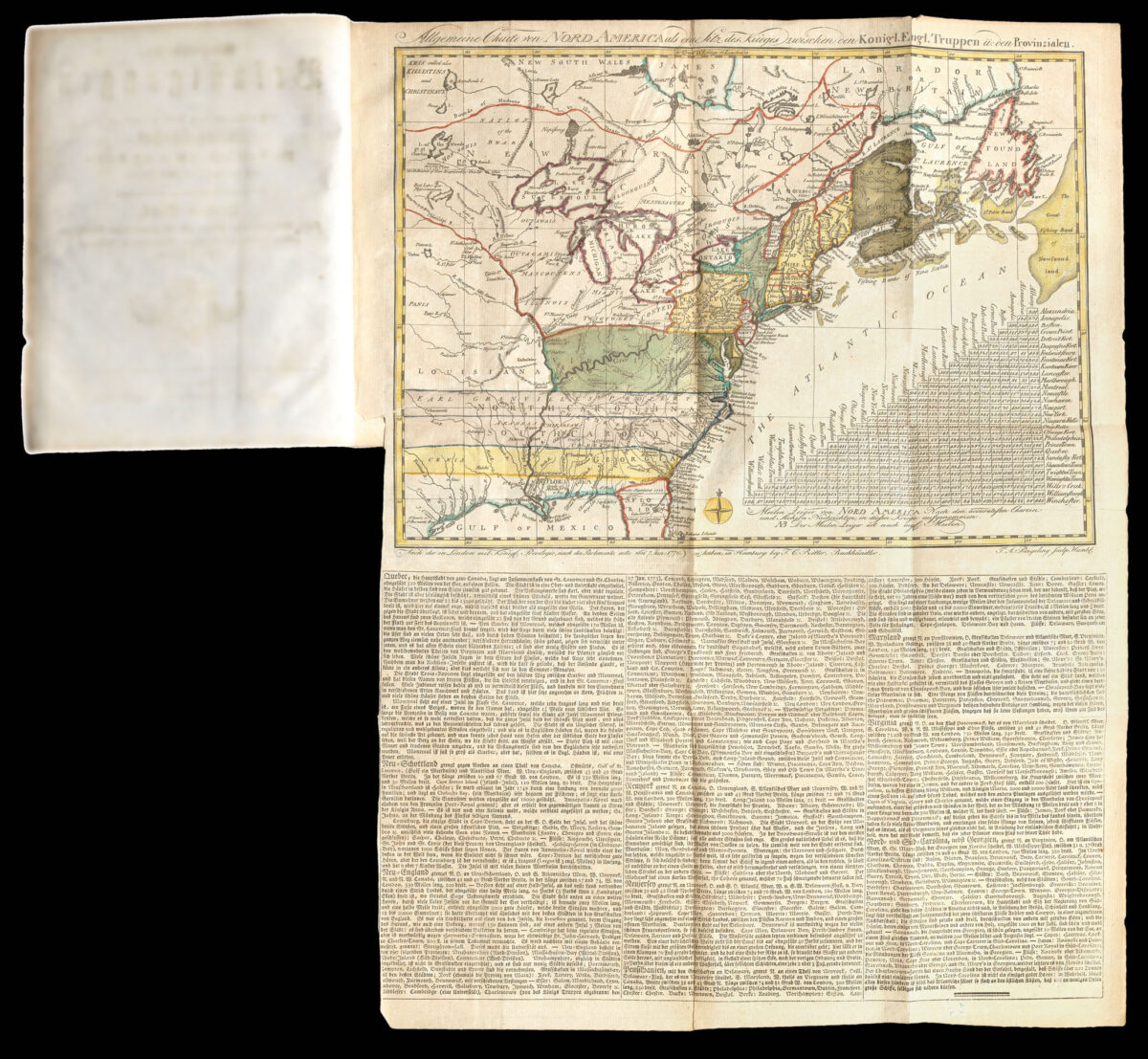 MÜLLER, Johann Carl Geographische Belustigungen zur Erläuterung der neuesten Weltgeschichte... Colonien in Nord-Amerika, nebst eien Plane von Boston [and]