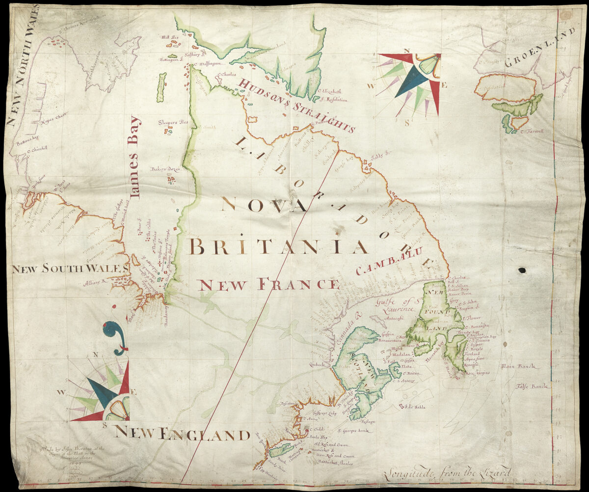 THORNTON, John [Manuscript map of North America].