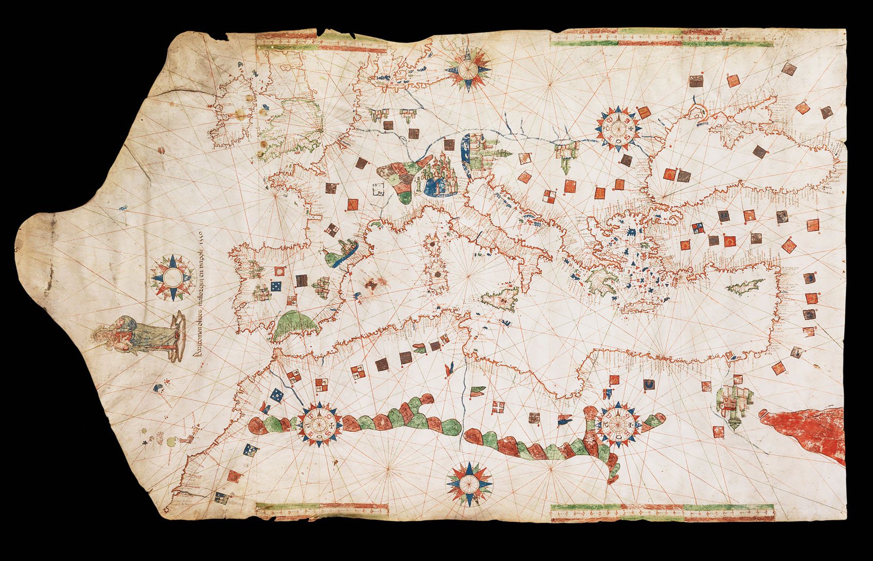 OLIVES, Bartolomeo [Portolan Chart of Europe].