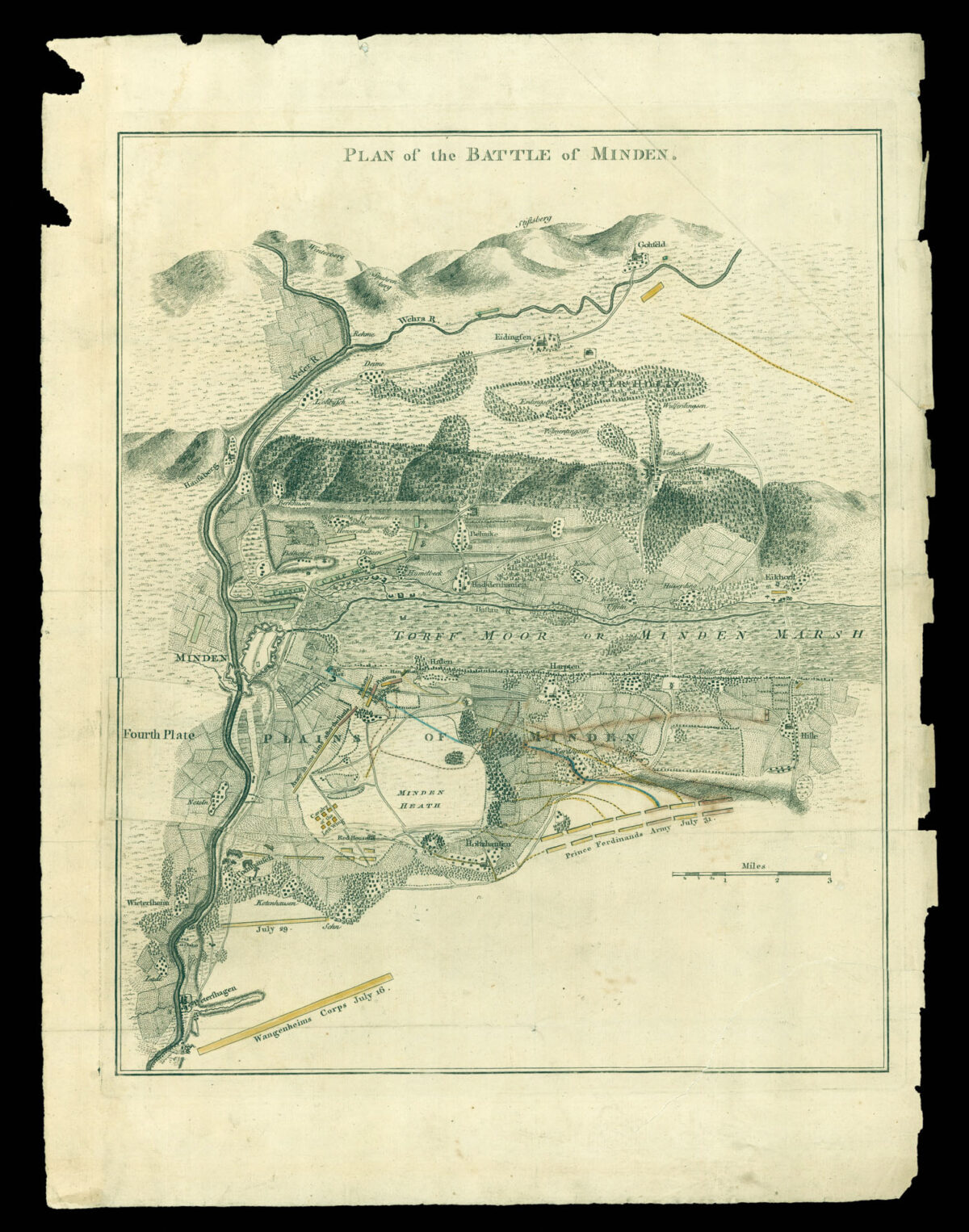 [Anonymous] Plan of the Battle of Minden.