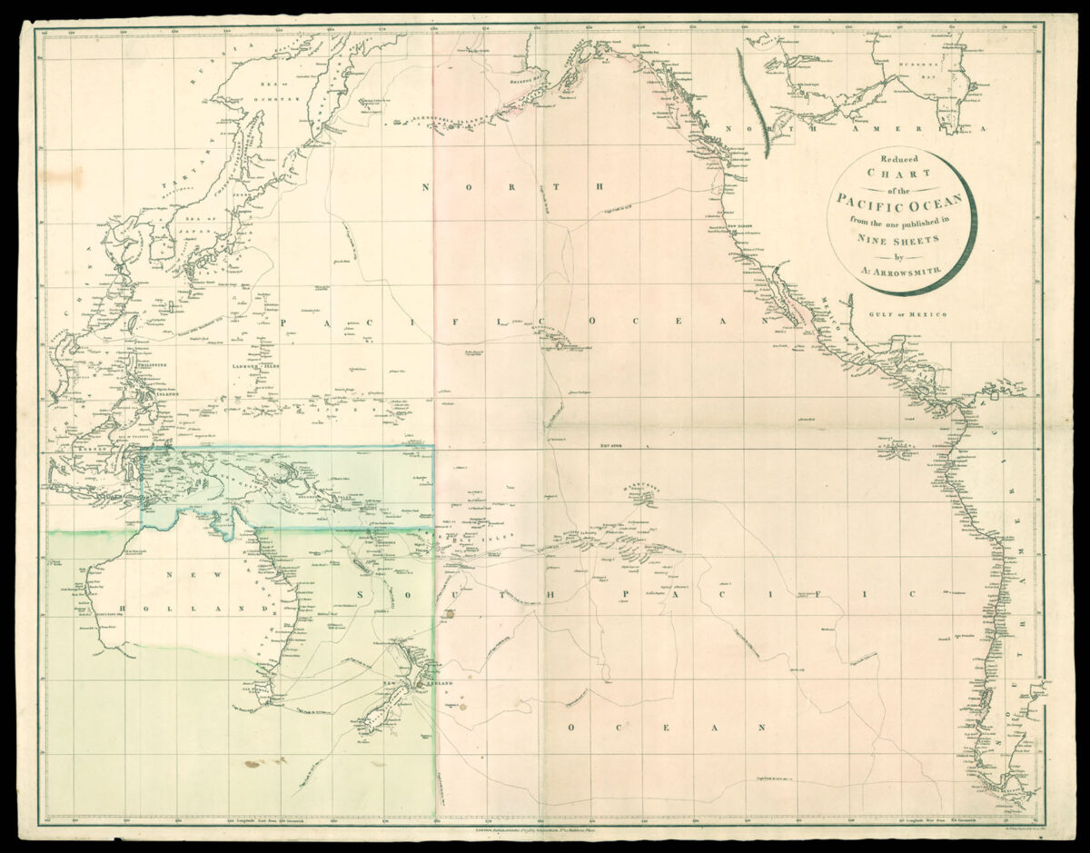 ARROWSMITH, Aaron Reduced Chart of the Pacific Ocean