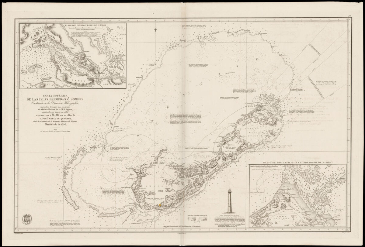 BREGANTE, S Carta Esférica de la Islas Bermudas ó Somers...