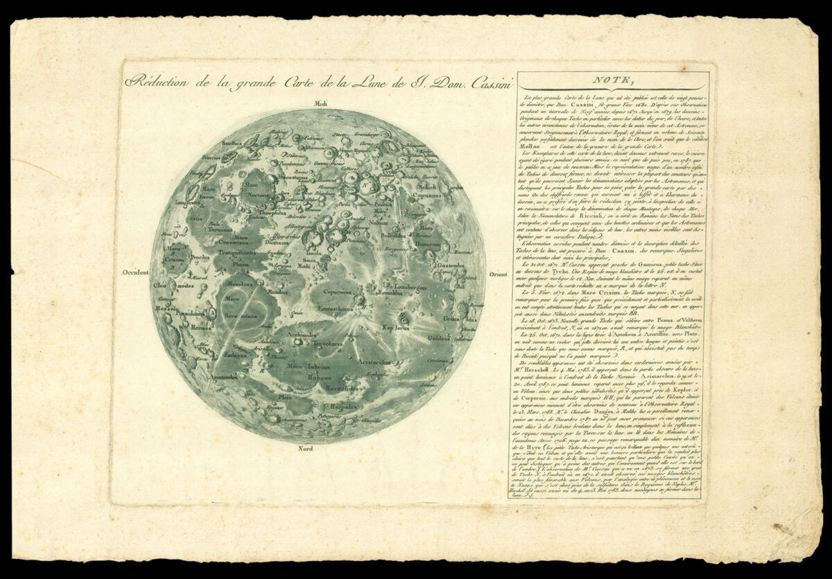 CASSINI, Jean-Dominique Reduction de la grande Carte de la Lune de J. Dom. Cassini.