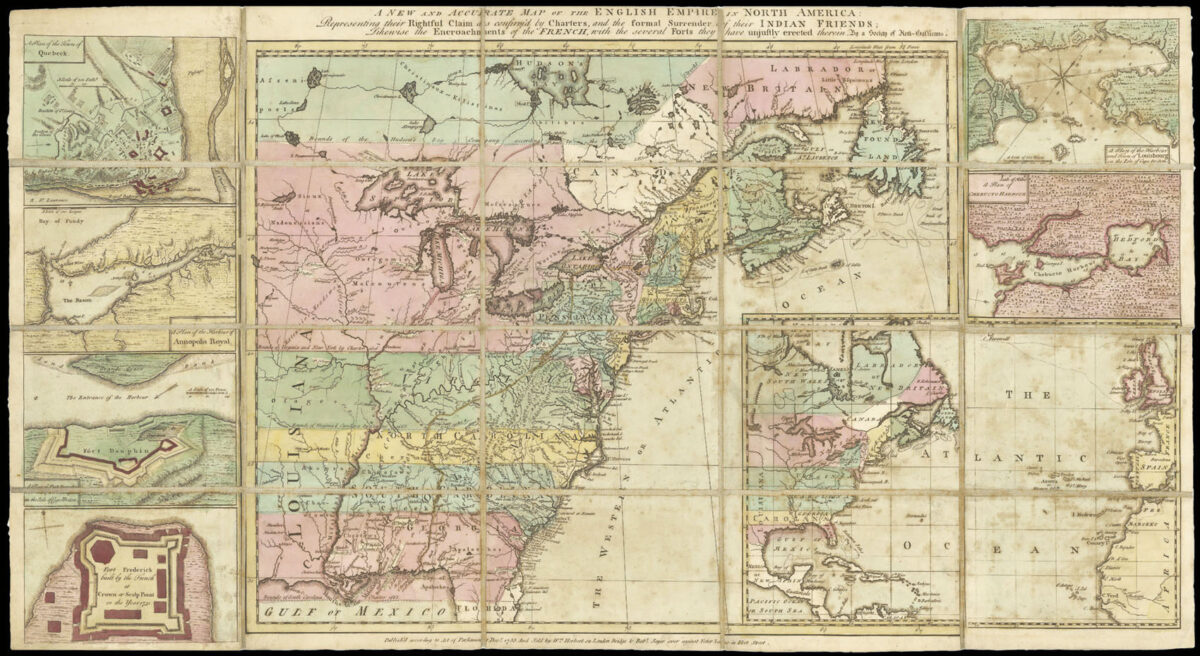 HERBERT, William, and Robert Sayer A New and Accurate Map of the English Empire in North America;
