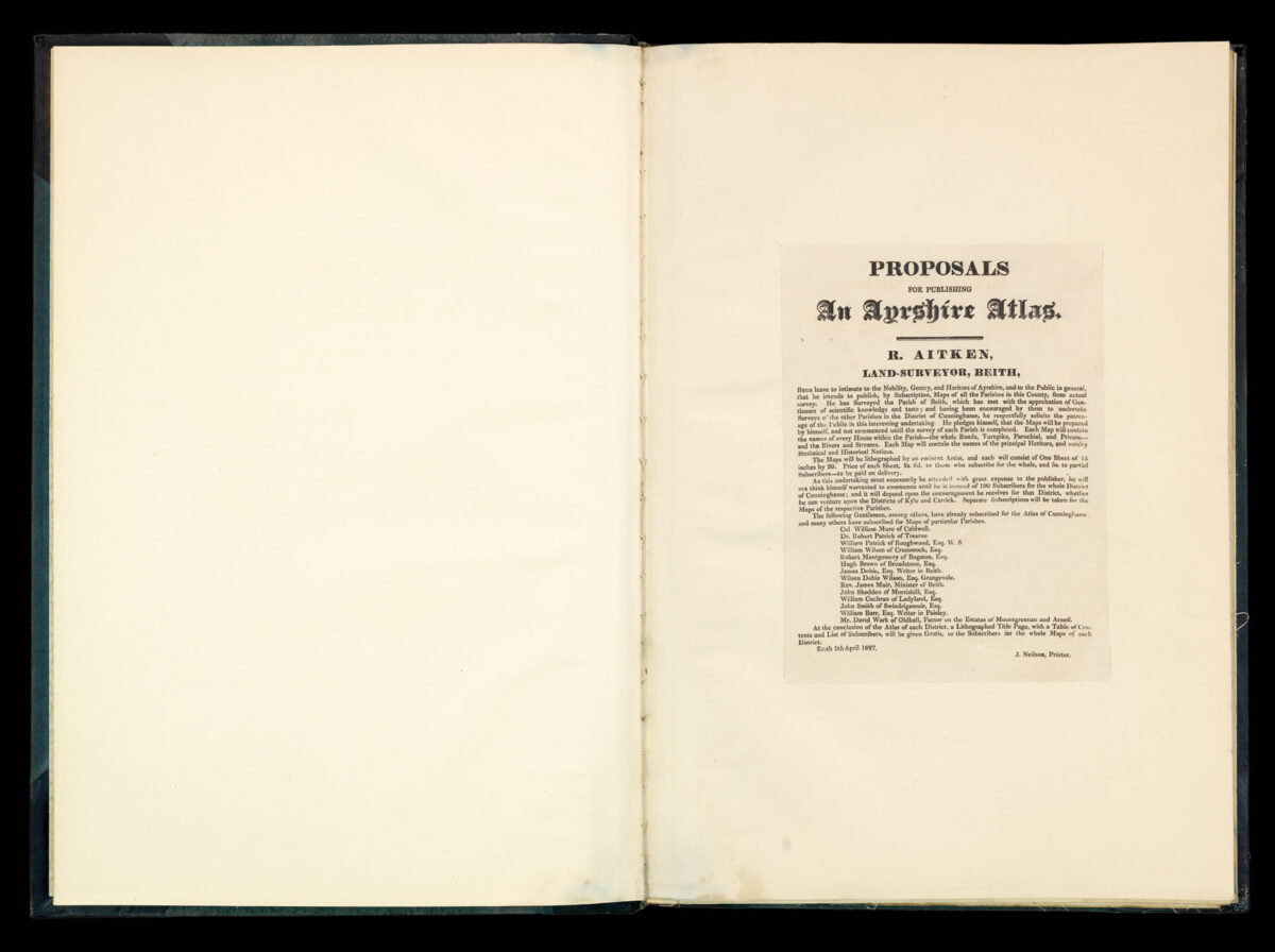 AITKEN, Robert A new parish atlas of Ayrshire.