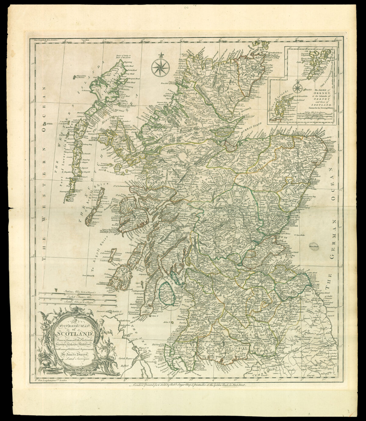 DORRET, James An accurate map of Scotland.