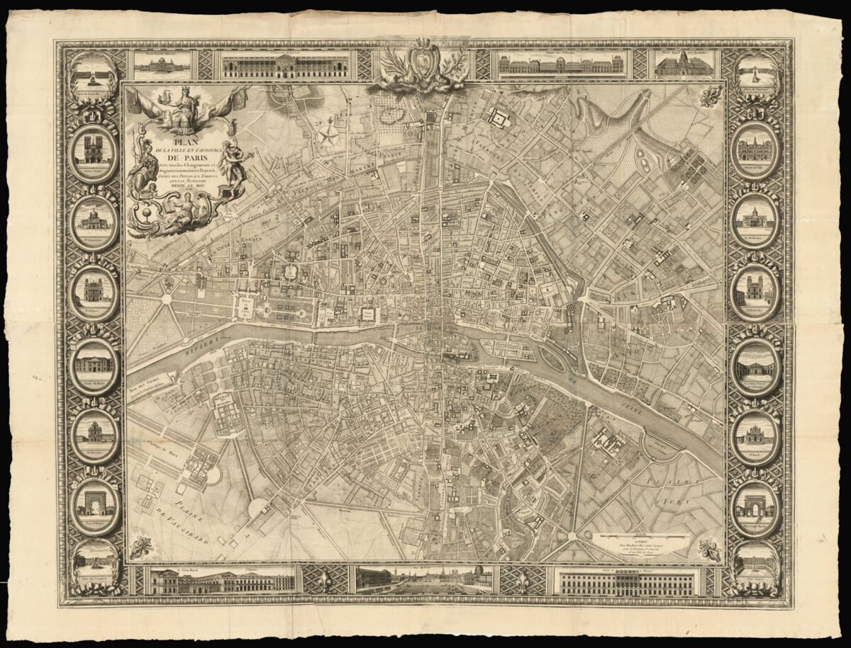MONDHARE, Louis Joseph Plan de la Ville et Faubourgs de Paris