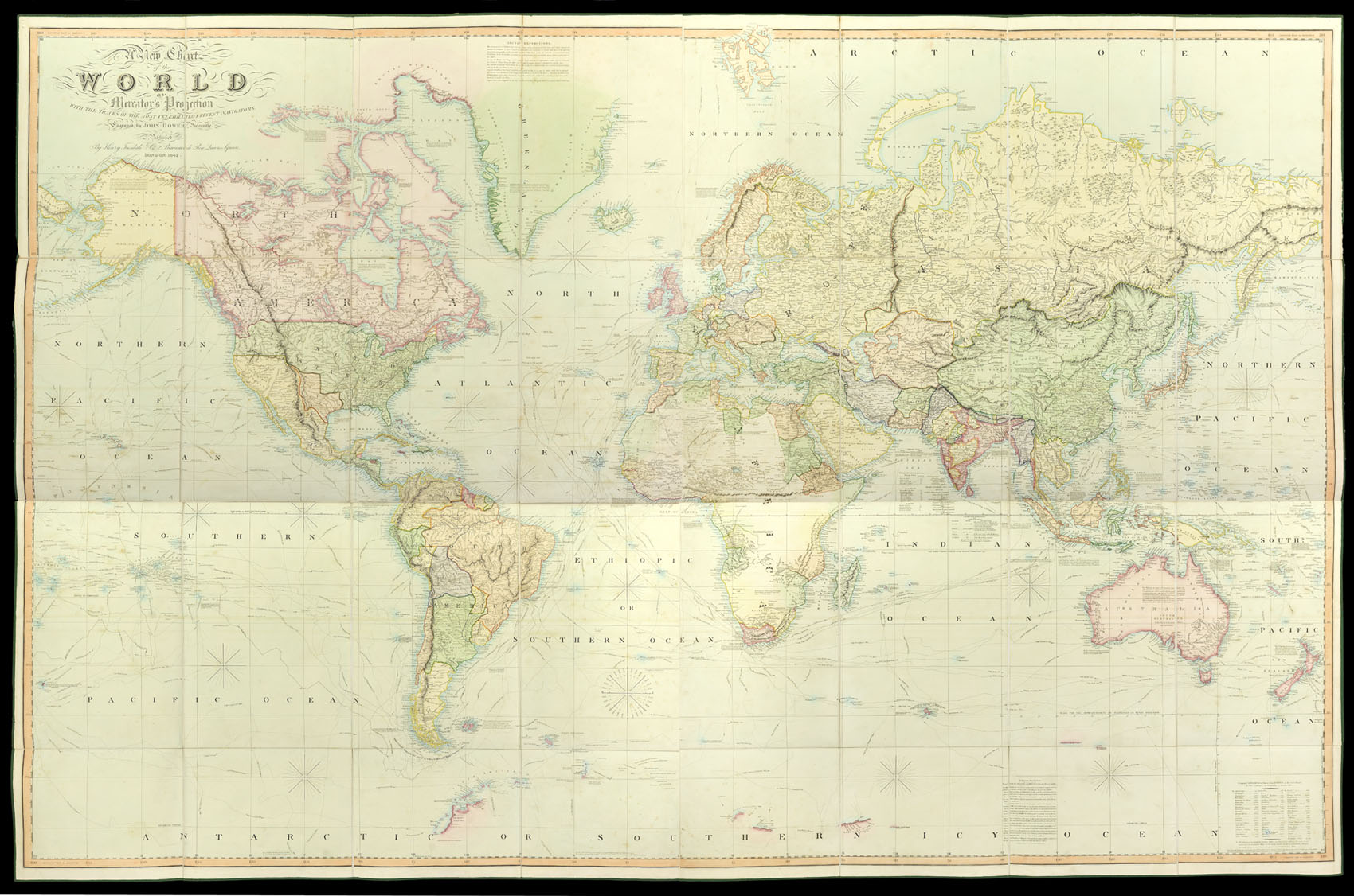 TEESDALE, Henry A New Chart of the World on Mercator's Projection