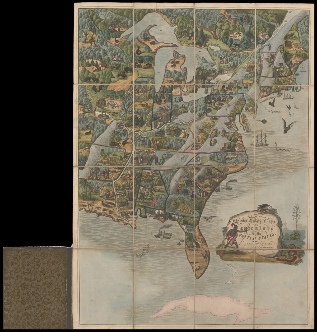 WALLIS, Edward Game of the Star-Spangled Banner, Or Emigrants to the United States