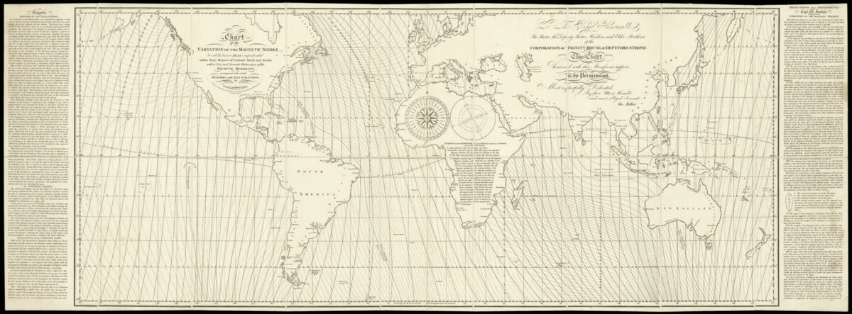 YEATES, Thomas Chart of the variation of the magnetic needle