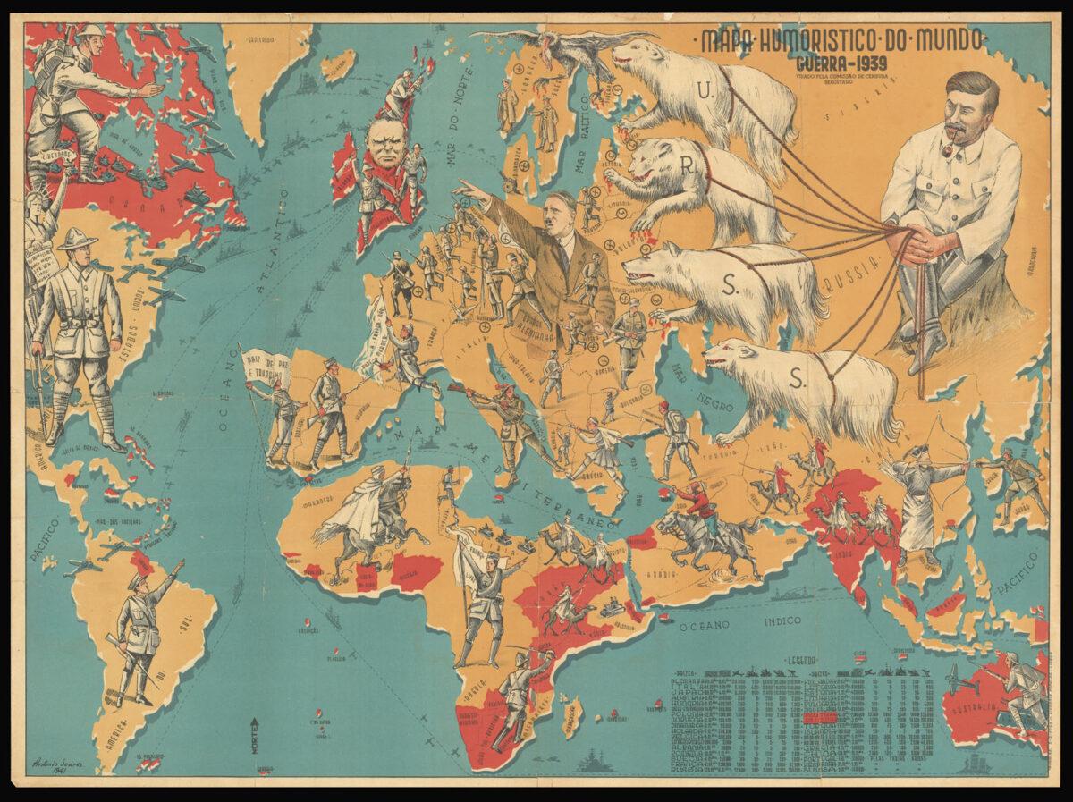 SOARES, Antonio Mapa Humoristico do Mundo Guerra 1939