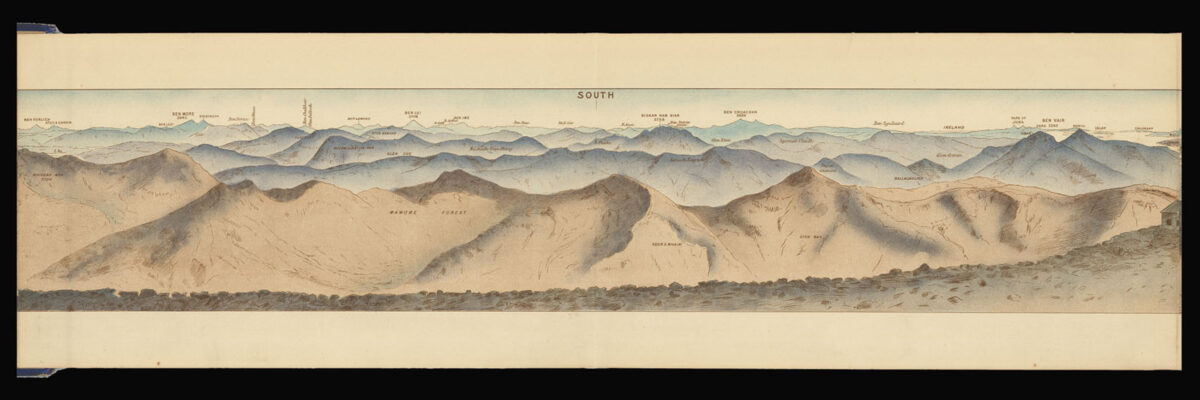 SHEARER, James E. Panorama seen from the Observatory on the summit of Ben Nevis...