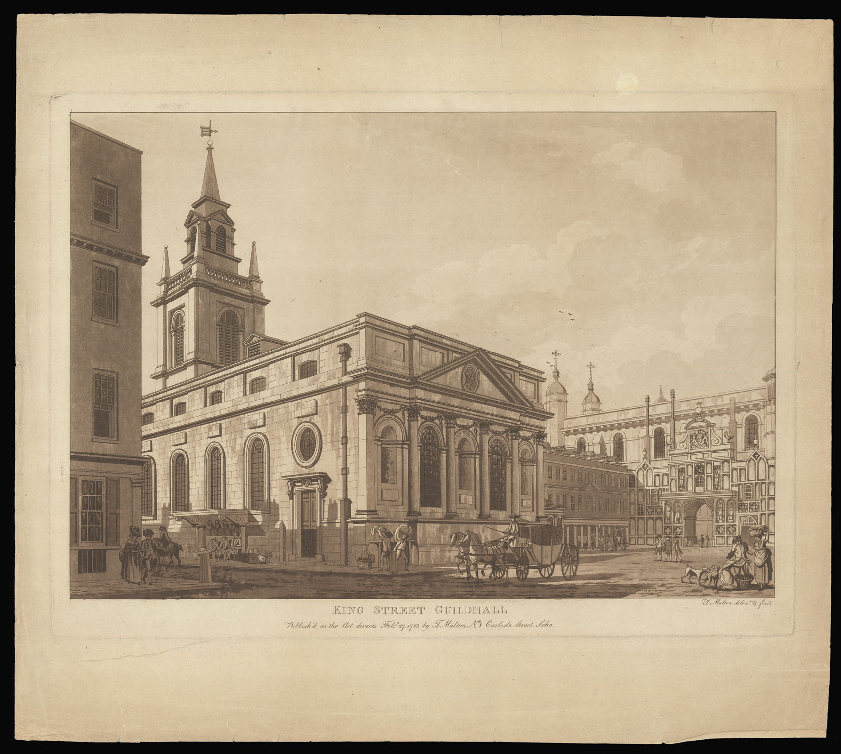 MALTON, Thomas King Street Guildhall; The Mansion House; New Palace Yard; The Royal Exchange.