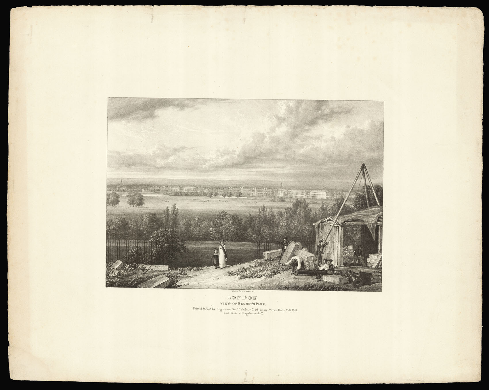 WESTALL, W[illiam] London, View of Regent's Park; London From Greenwich Park.