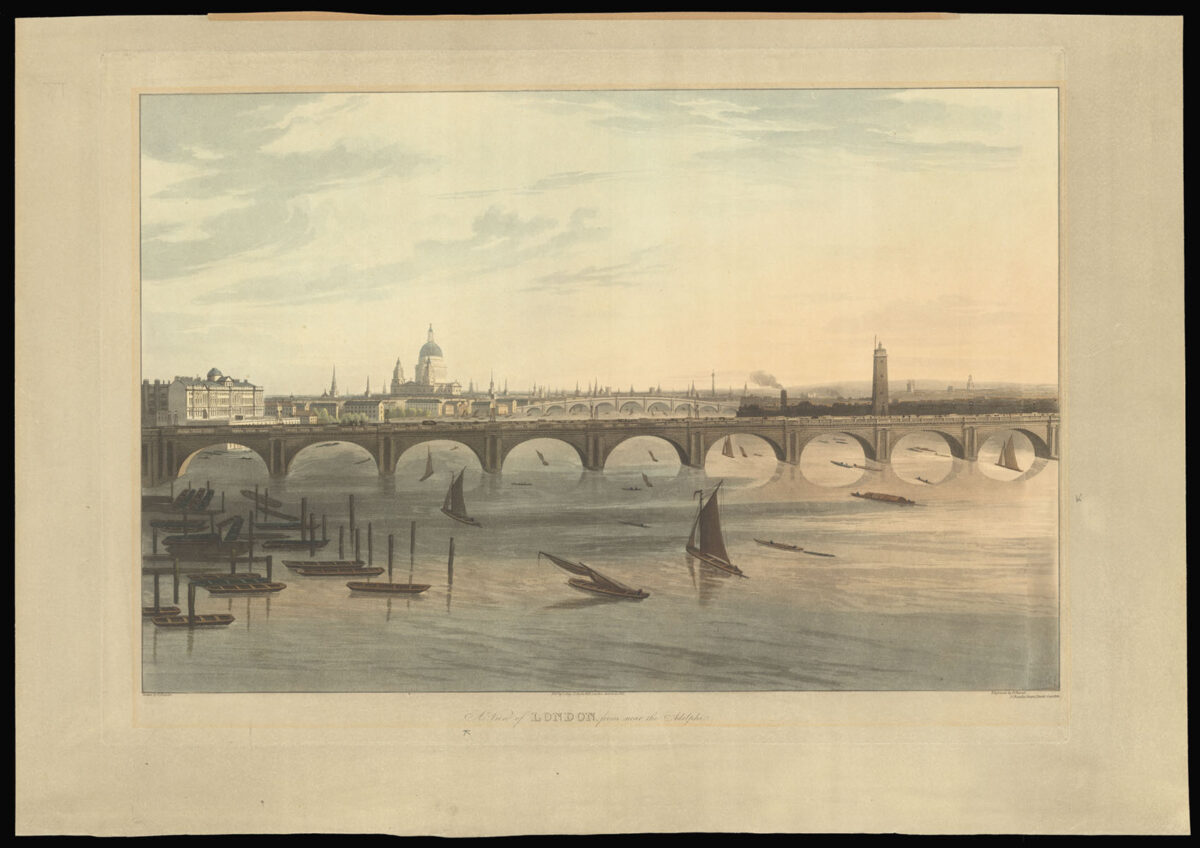 HAVELL, D[aniel] after HASELER, H[enry] A View of London, from near the Adelphi.