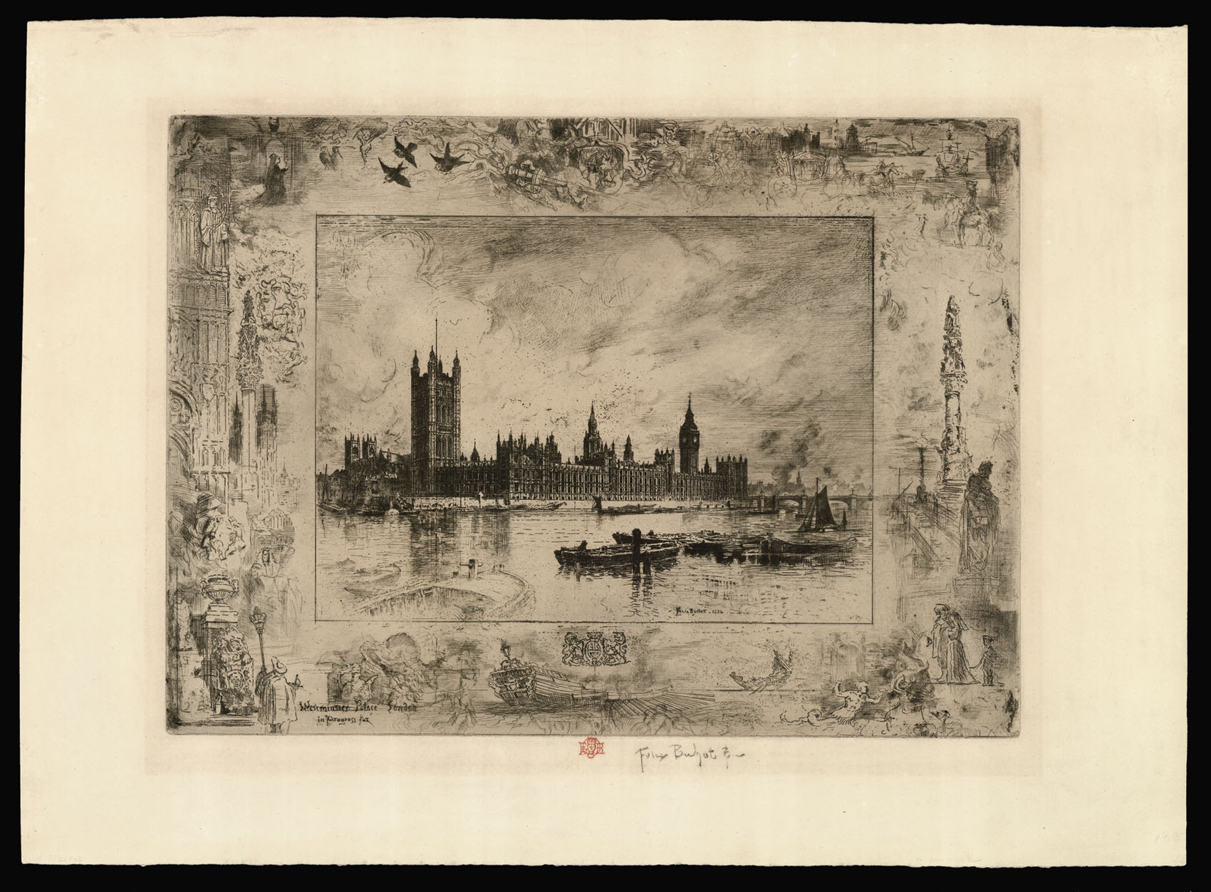 BUHOT, Félix Westminster Palace.