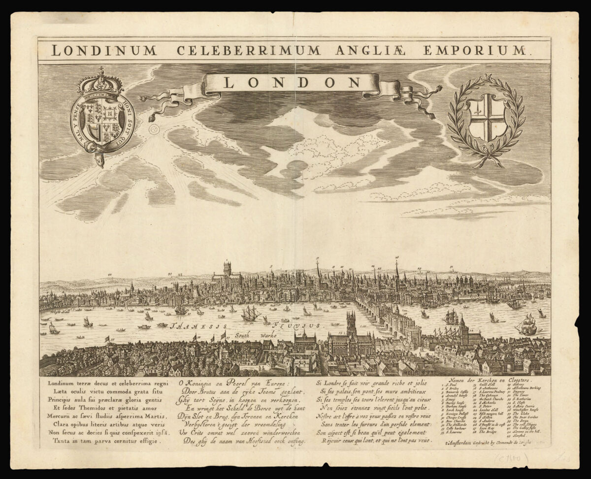 DE JONGHE, Clement Londinum Celeberrimum Angliae Emporium.