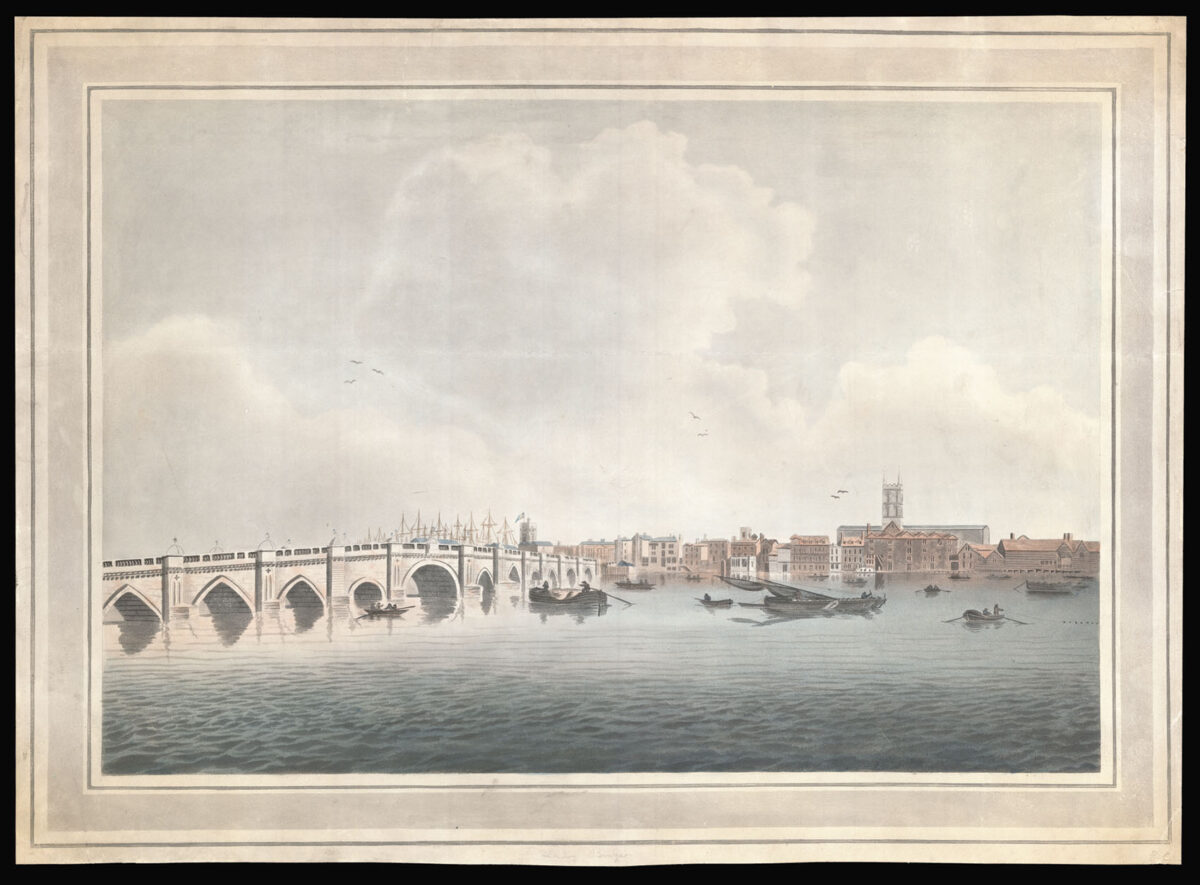 JUKES, F[rancis], after CLEVELY, J[ohn] [1][A View on the Thames, near London Bridge]; A View of the Thames near Westminster Bridge.