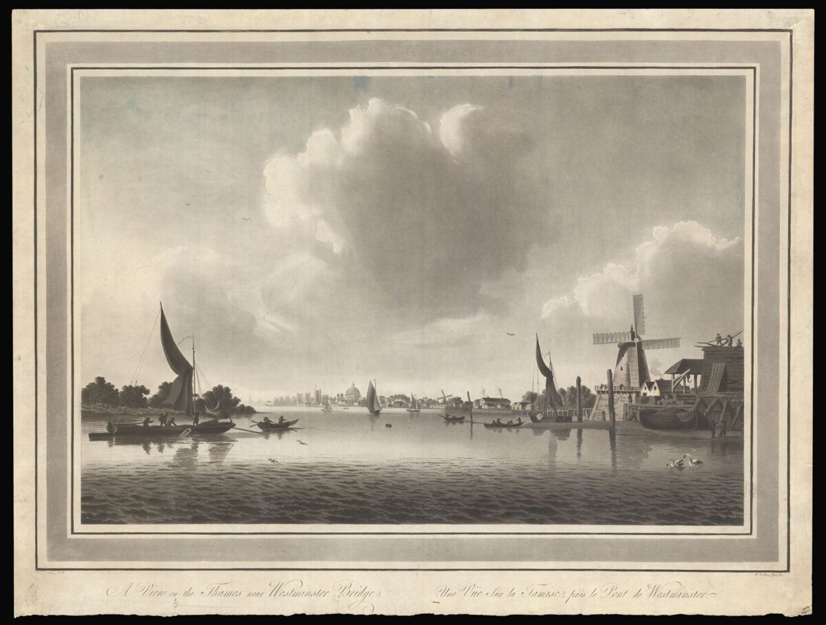 JUKES, F[rancis], after CLEVELY, J[ohn] [1][A View on the Thames, near London Bridge]; A View of the Thames near Westminster Bridge.