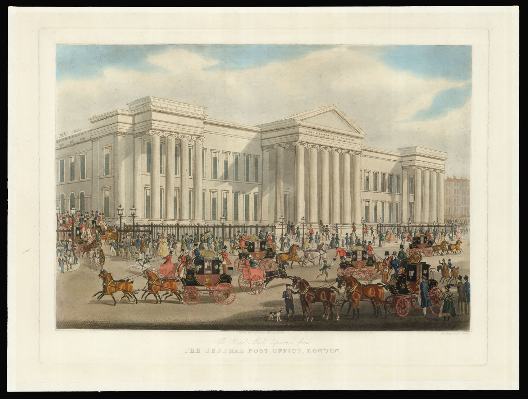 REEVE, Richard Gilson after POLLARD, James The Royal Mail's Departure from the General Post Office, London