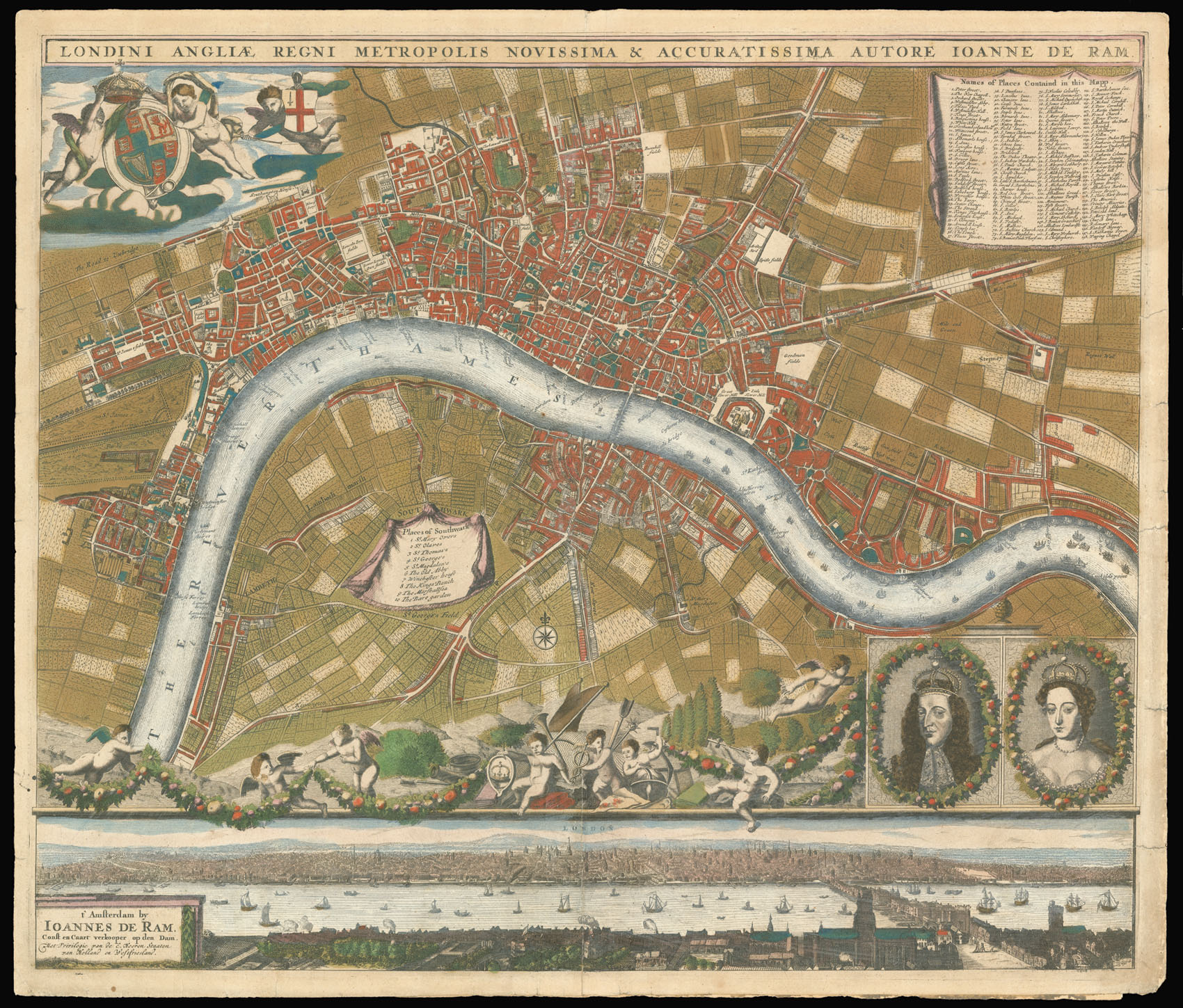 DE RAM, Johannes Londini Angliae Regni Metropolis Novissima & Accuratissima Autore Ioanne de Ram