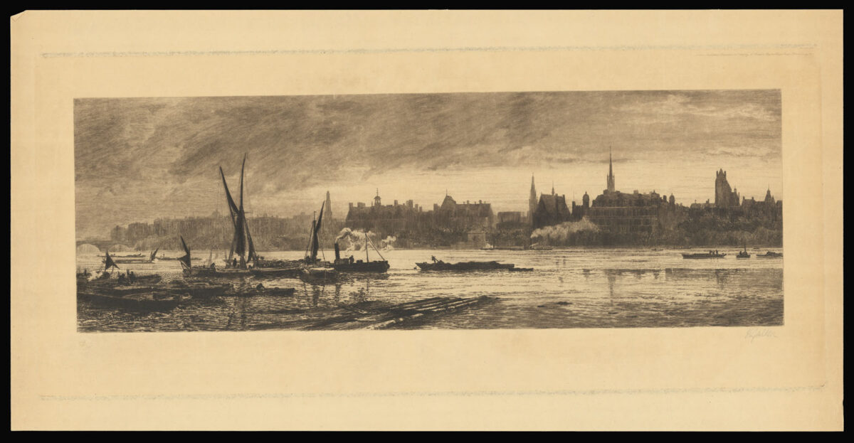 GALLON, Robert [1] Tidal Thames; [2] Temple to Waterloo.