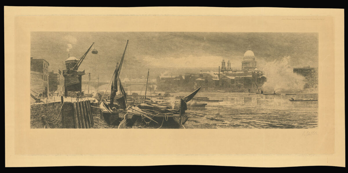 GALLON, Robert [1] Tidal Thames; [2] Temple to Waterloo.