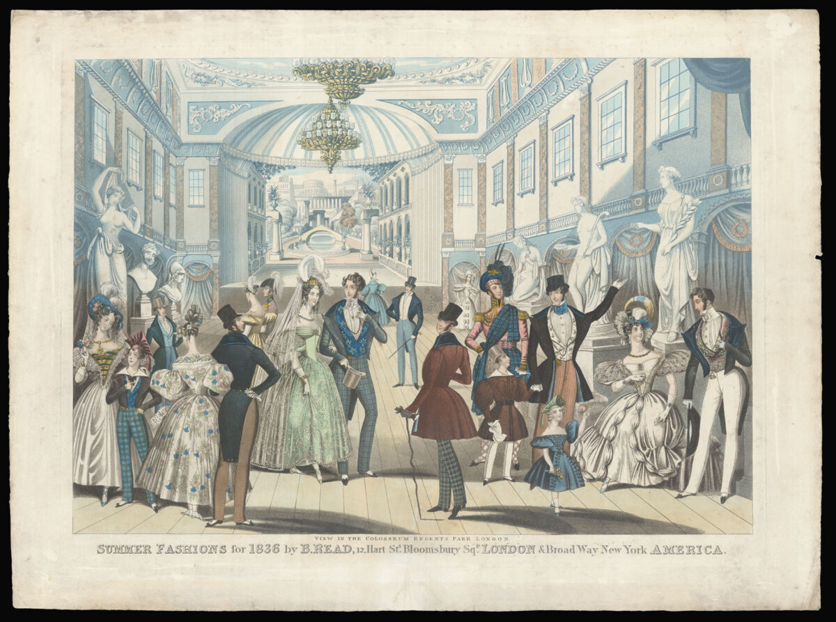 READ, B[enjamin] [1] View in the Colosseum Regents Park London, Summer Fashions for 1836;