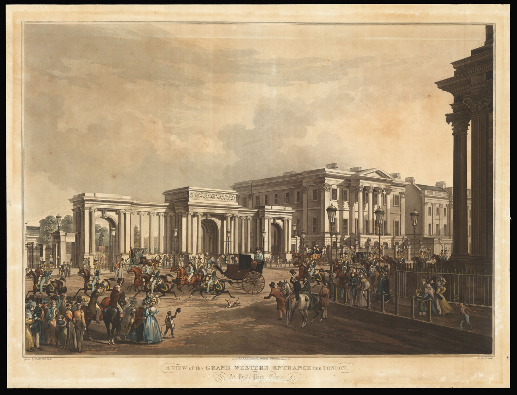 PYALL, H. after BROOKS, H. A View of the Grand Western Entrance into London