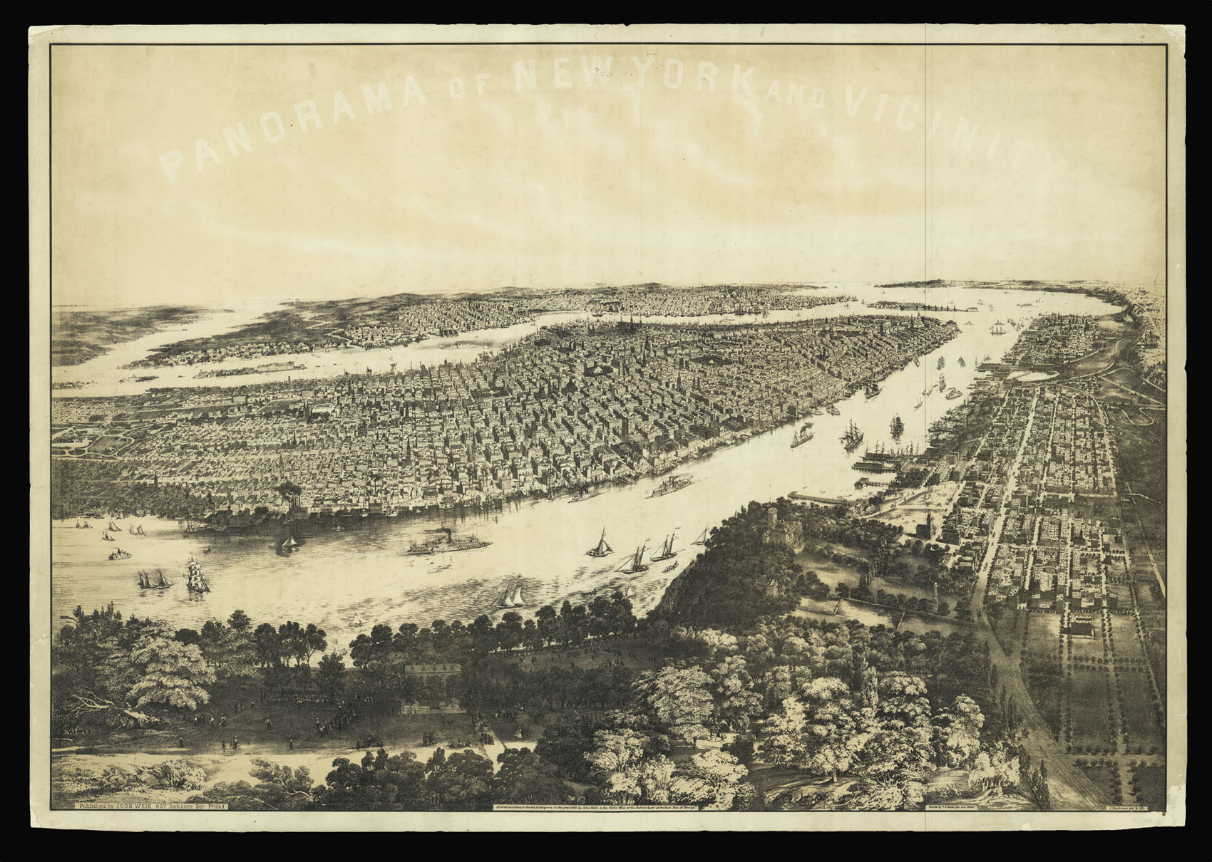 BACHMANN, J[ohn] Panorama of New York and Vicinity