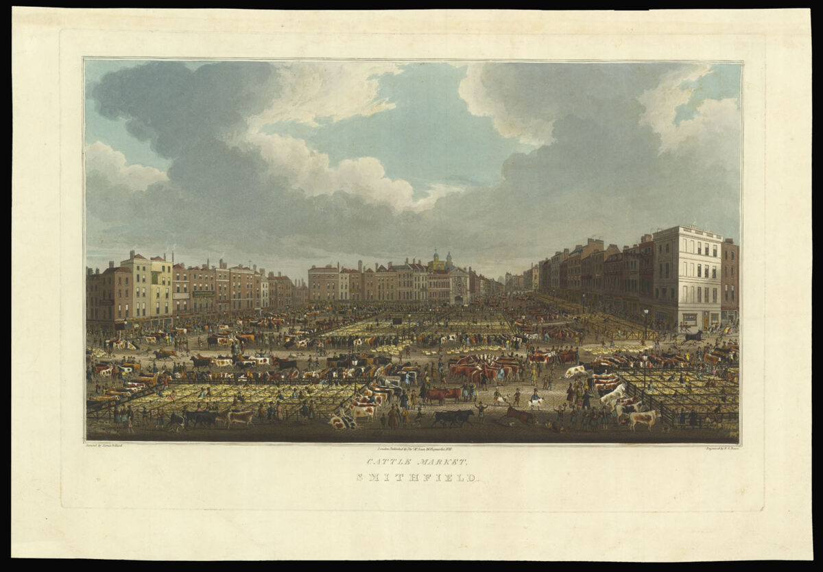 REEVE, R[ichard]. G[ilson]. after POLLARD, James Cattle Market, Smithfield.
