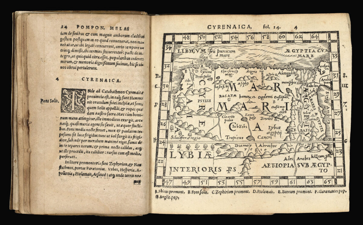 MELA, Pomponius; SOLINUS, Julius; POSTELLO, Guglielmo De Situ Orbis; Polyhistoria; De Magistratibus Atheniensium