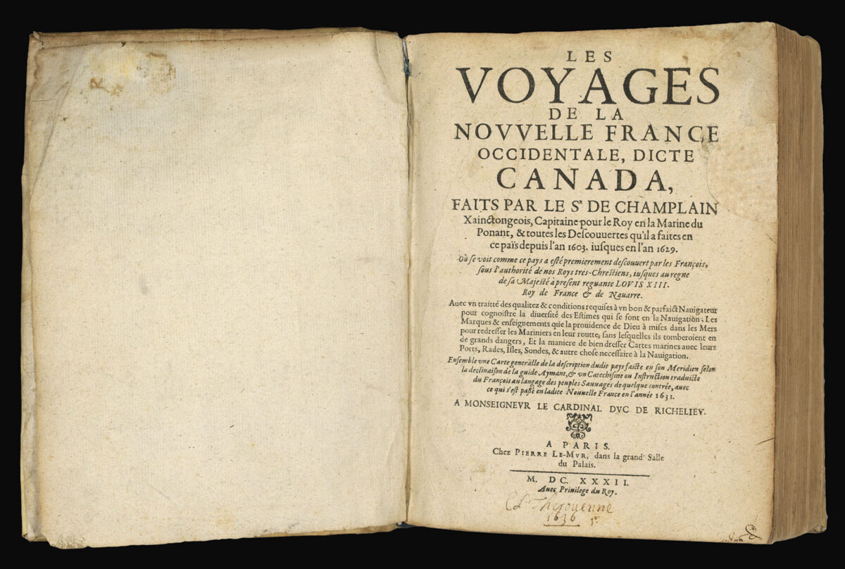 CHAMPLAIN, Samuel de Les Voyages de la Nouvelle France occidentale...