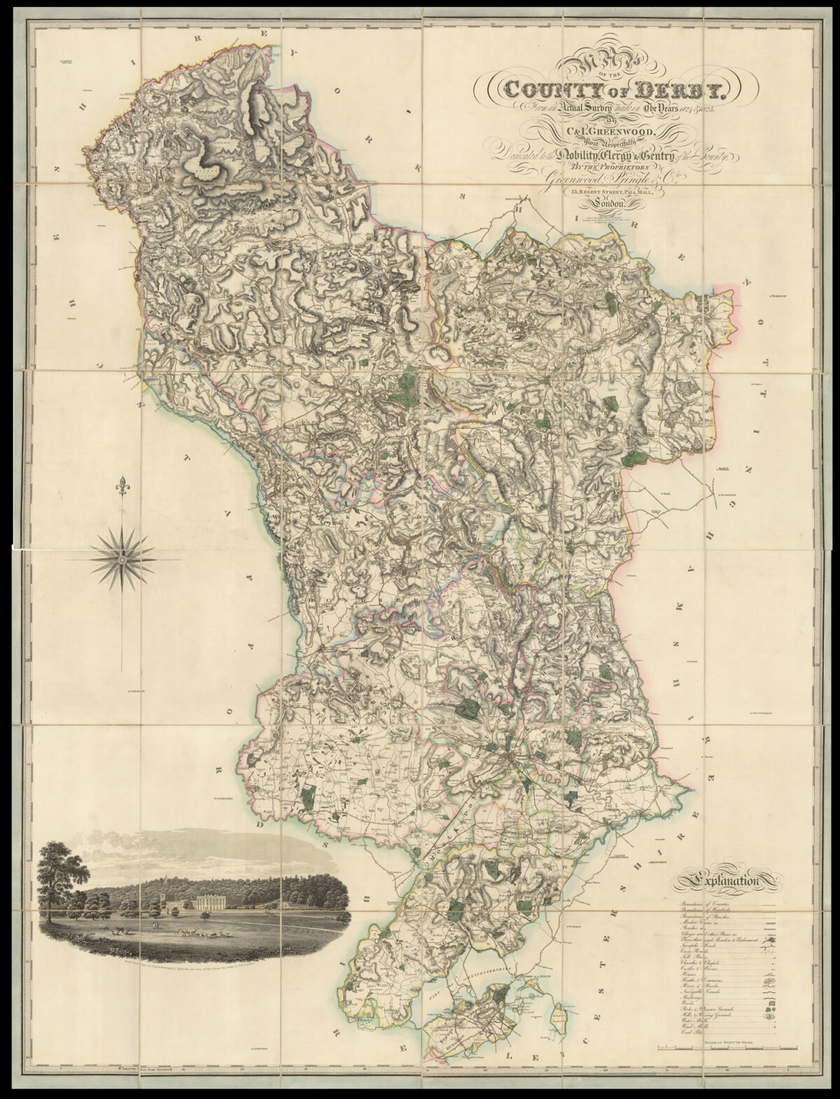 GREENWOOD, Christopher Map of the County of Derby,