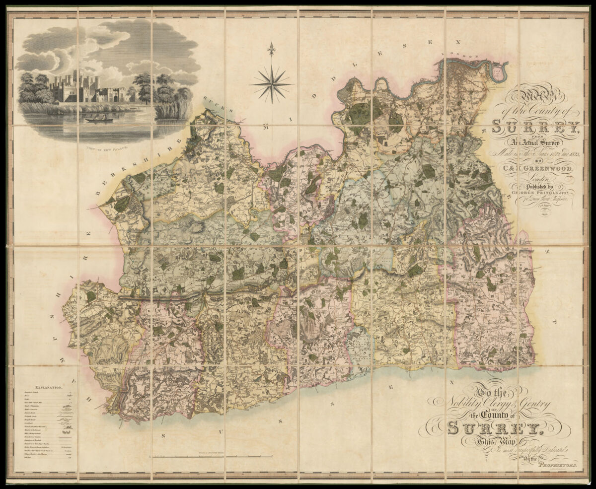 GREENWOOD, Christopher Map of the County of Surrey,