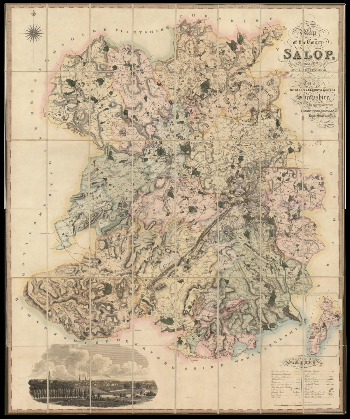GREENWOOD, Christopher Map of the County of Salop,