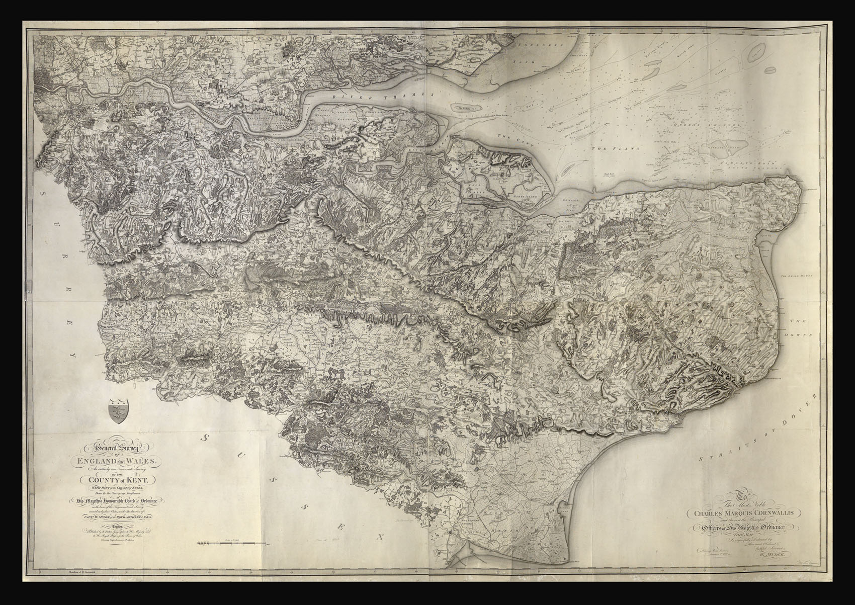 MUDGE, Captain William A General Survey of England and Wales An entirely new accurate Survey of Kent,