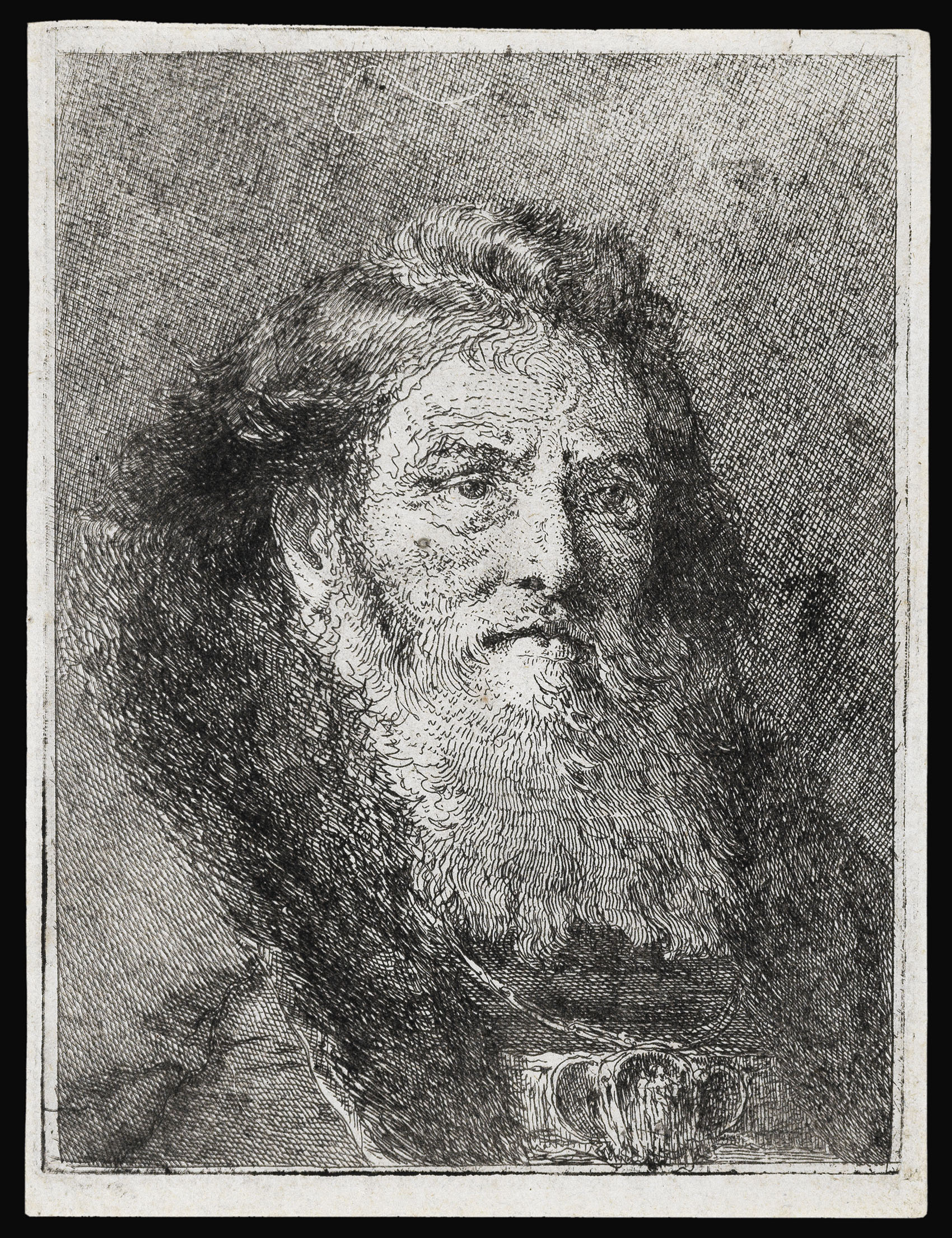 TIEPOLO, Giovanni Domenico [Portrait of an Old Man with Bare Head,