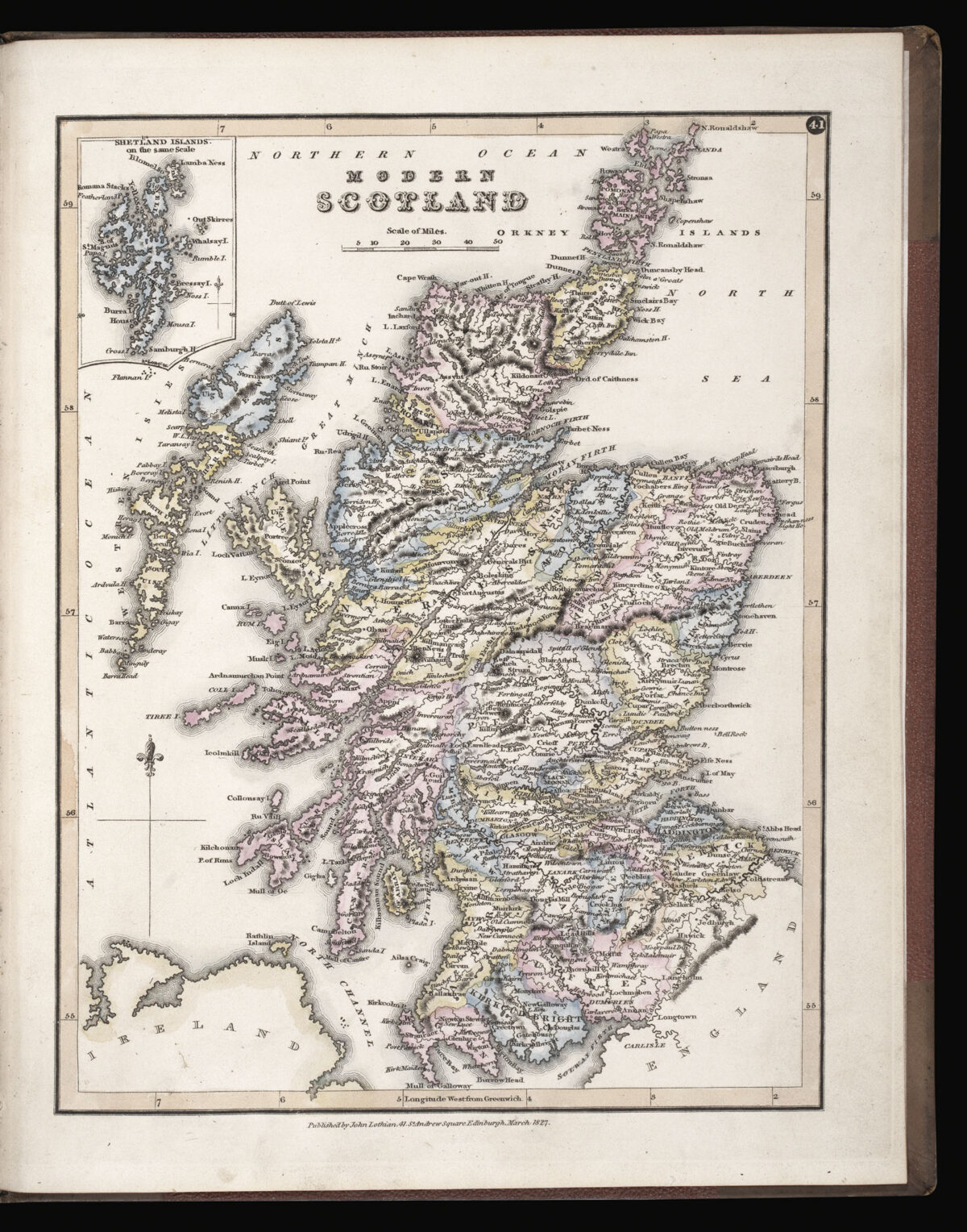 LOTHIAN, John Lothian's County Atlas of Scotland.