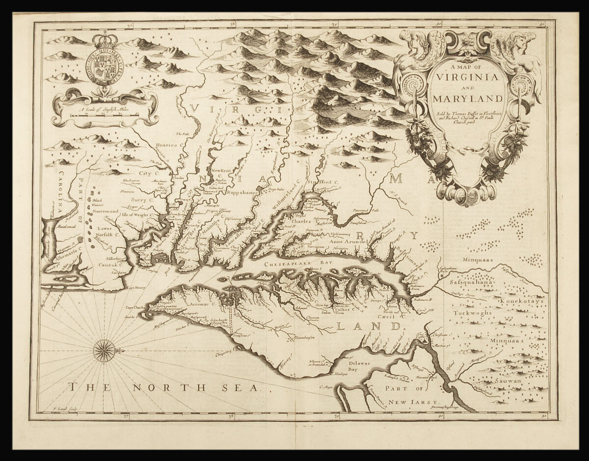 SPEED, John & LAMB, Francis A Map of Virginia and Maryland.
