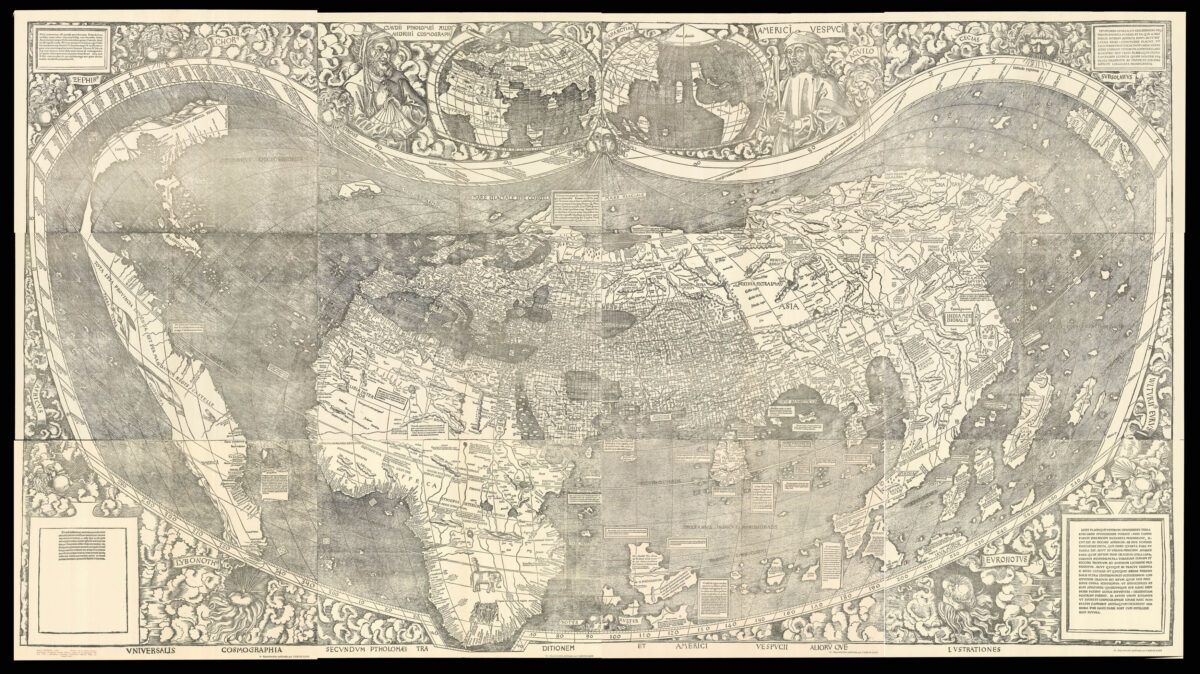 WALDSEEMULLER, Martin; and Carlos SANZ Mapa Universal de 1507