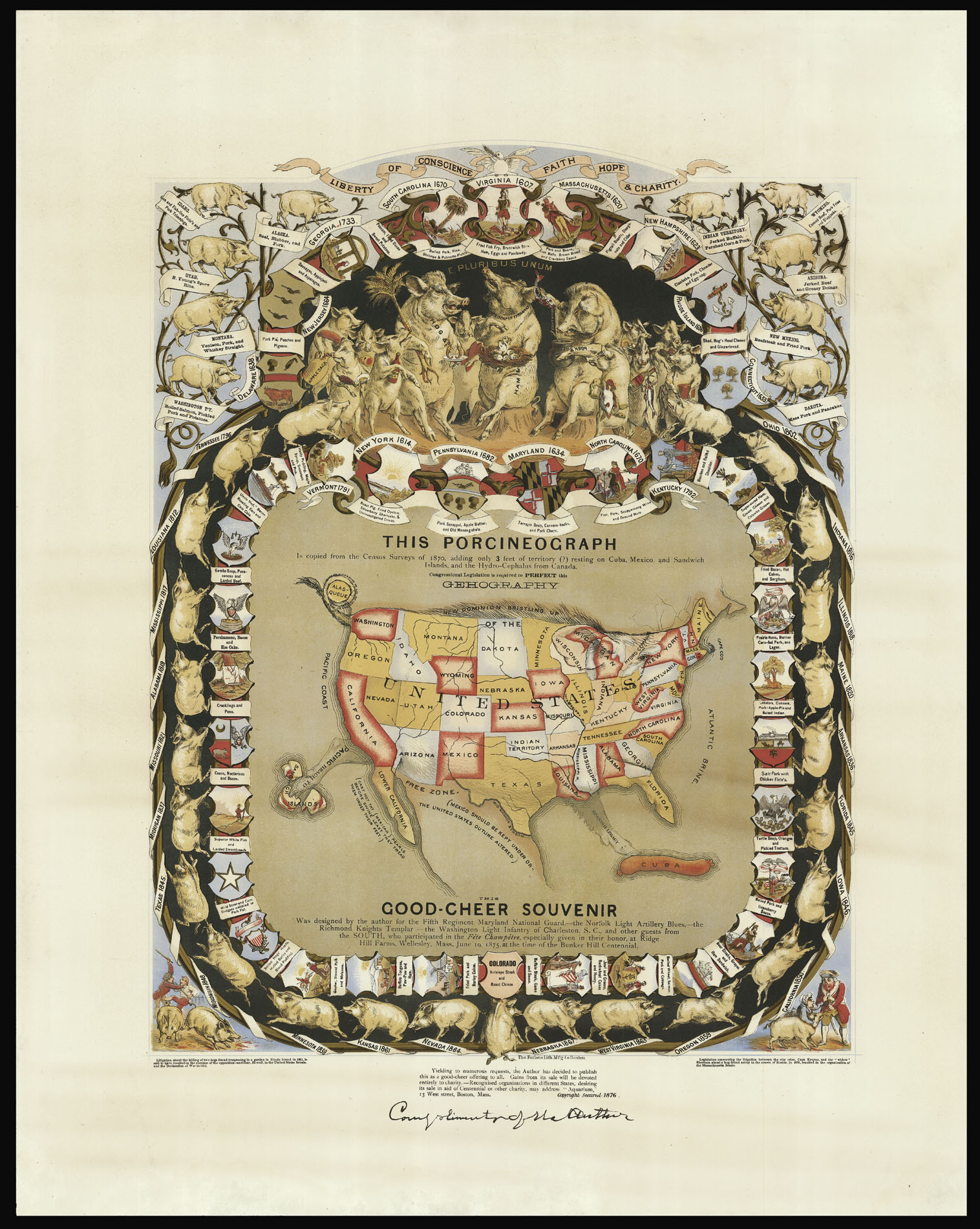 BAKER, W[illiam] E[merson]. This Porcineograph. This Good Cheer Souvenir.